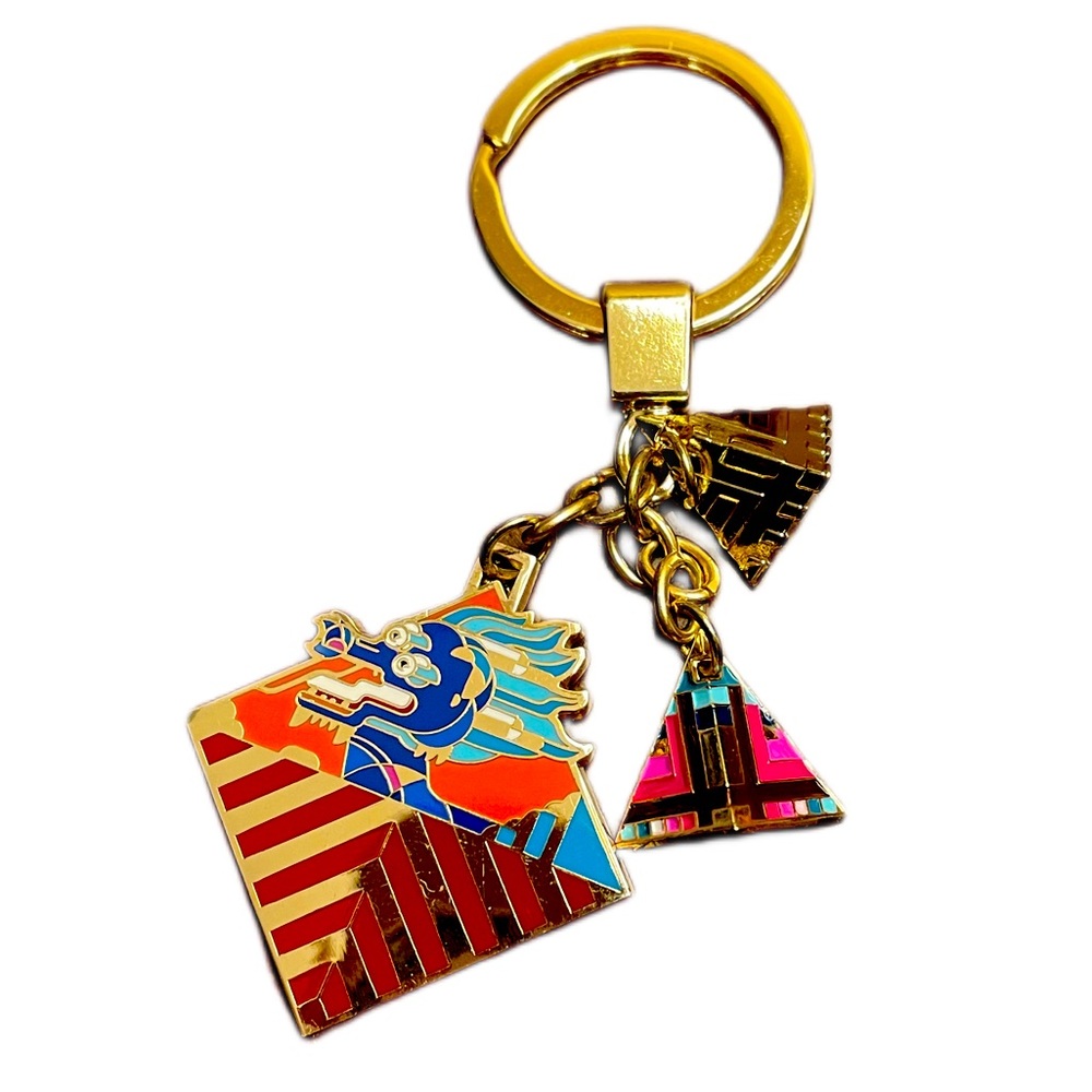 Dragon Gold Toned Keychain